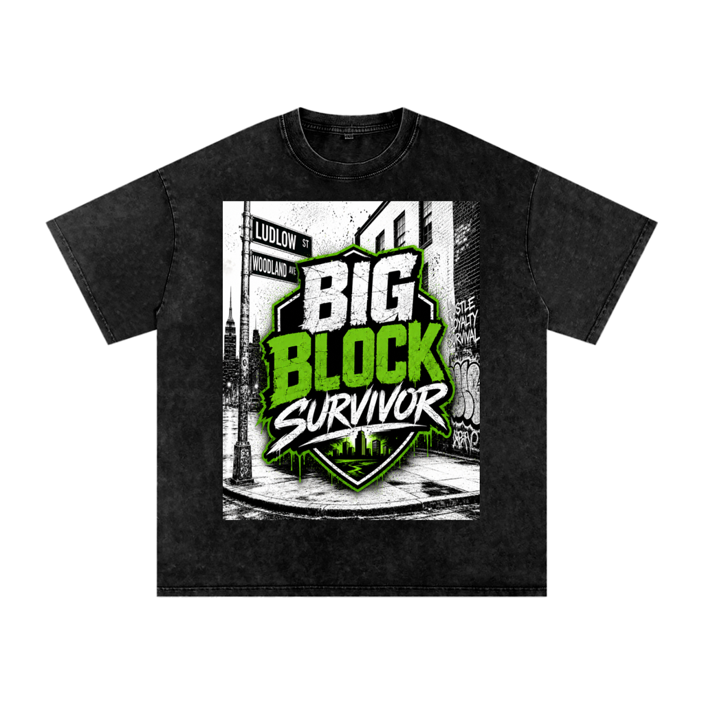 BBS Snow Washed Oversized Cotton T-Shirt
