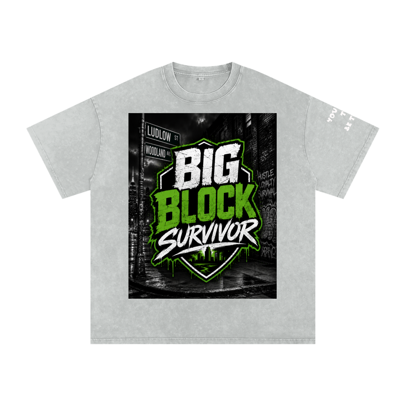 BBS Snow Washed Oversized Cotton T-Shirt