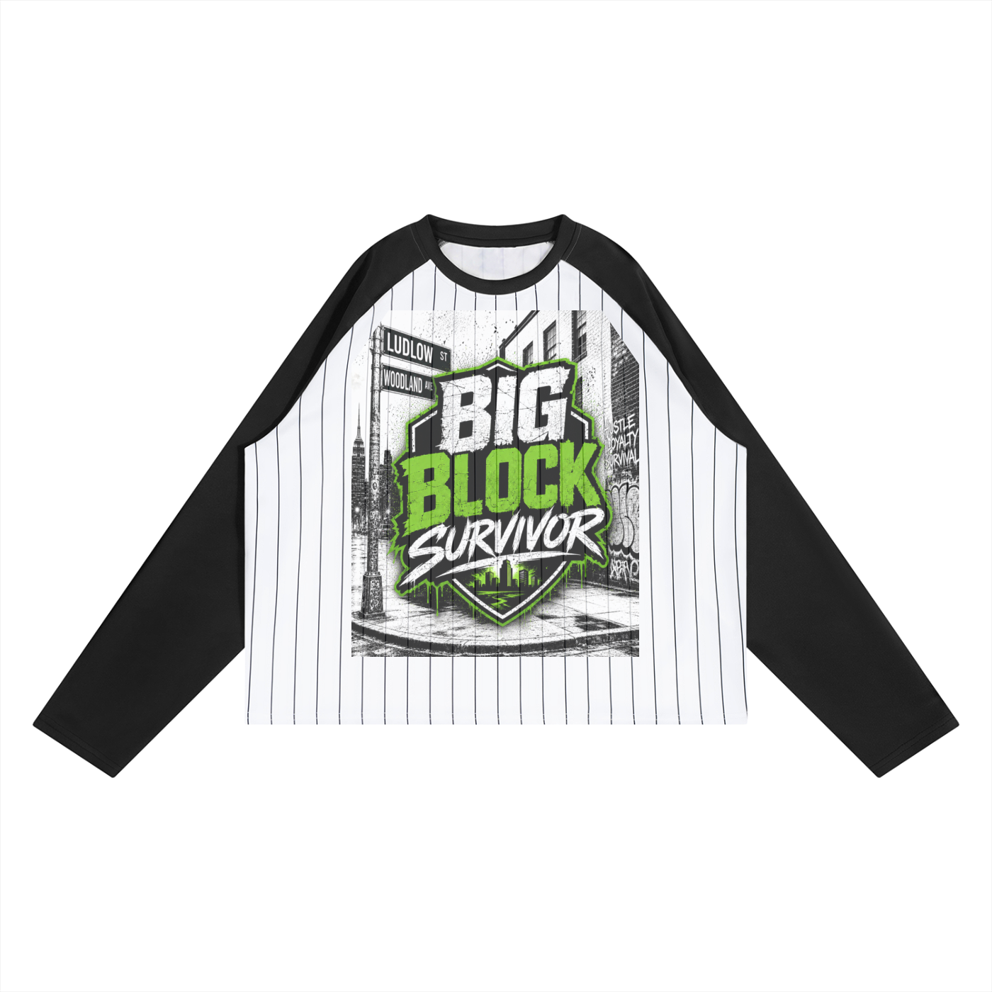 BBS Unisex Striped Raglan Long Sleeve T-Shirt